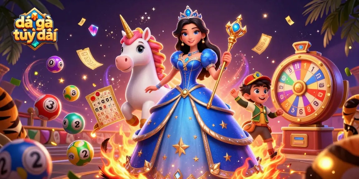 Watch đá gà trực tiếp as the colorful lottery balls bounce in a cinematic animated scene.