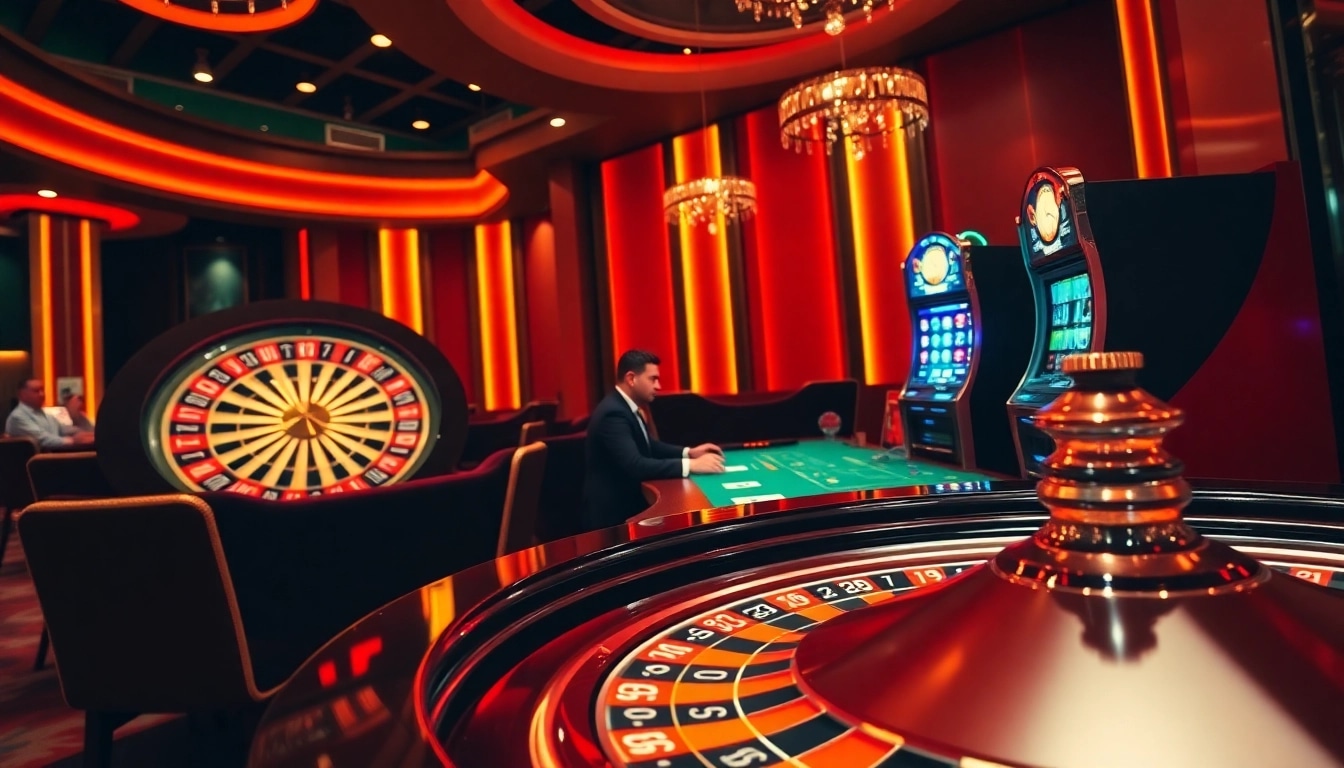 Experience the thrill of F168 with luxurious casino gaming elements at the roulette table.