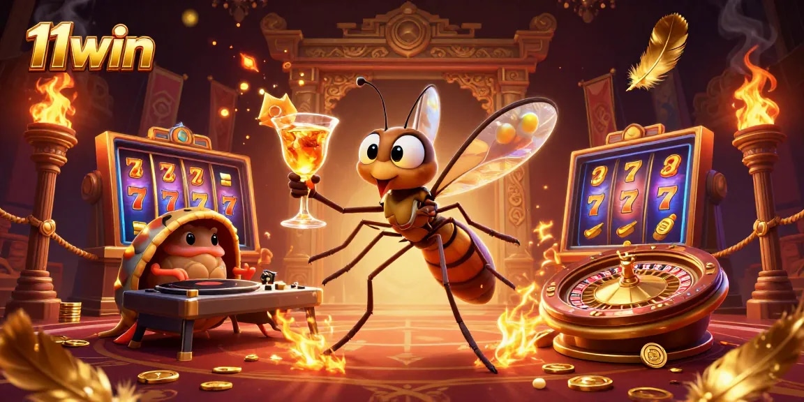 Engage with the thrilling world of 11win's ultra-detailed casino illustration showcasing diverse gaming elements.