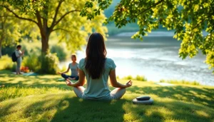 Embracing mental wellness through mindful meditation in nature.