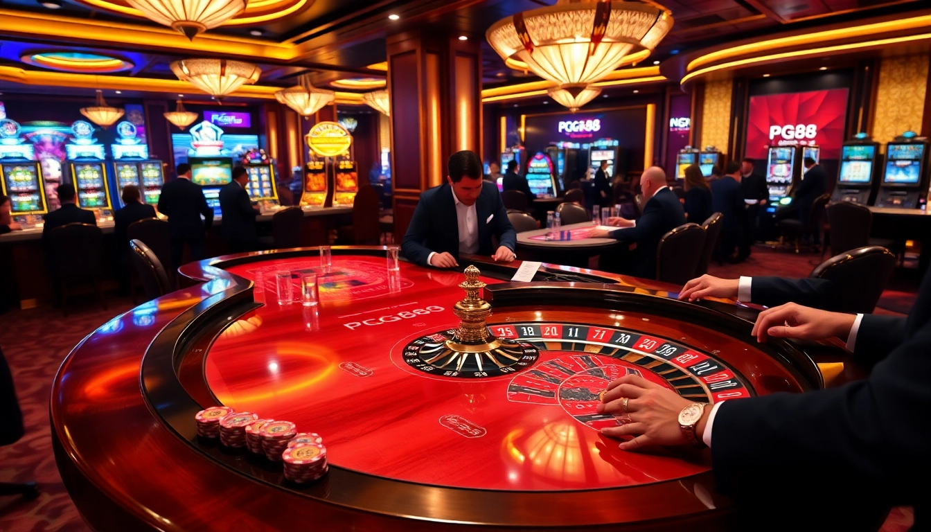 Experience the thrill of gambling at PG88's luxurious casino with vibrant tables and elite gaming.