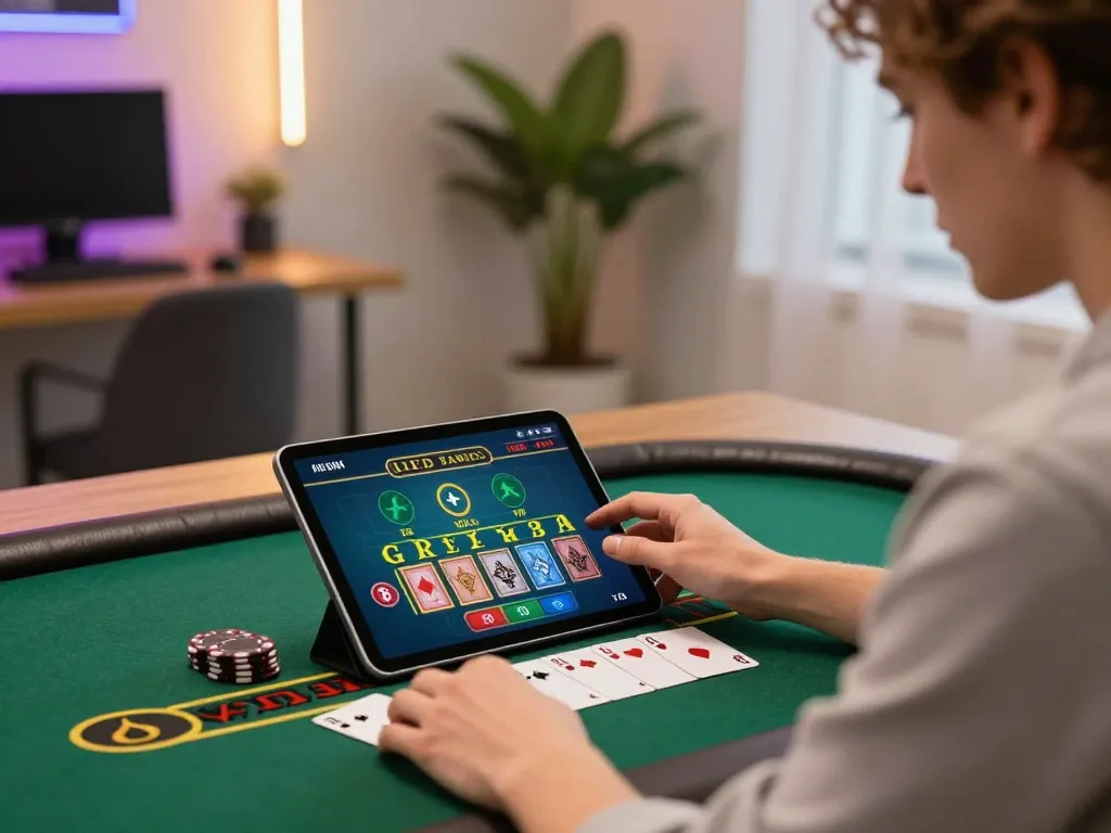Engaging gameplay on trang chủ uu88 showcases interactive blackjack interface on tablet.