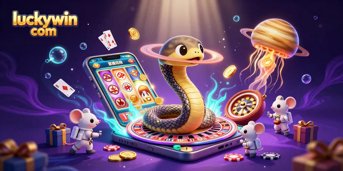 Experience thrilling gaming at luckywin com with vibrant casino elements and dynamic characters.
