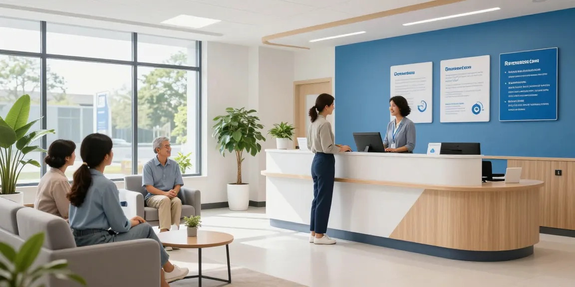 Modern healthcare clinic reception area with trust-building environment, featuring services related to trang chủ LUCK8, patient care, and medical consultations.