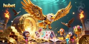 Experience exhilarating wins at hubet with a cybernetic eagle soaring through holographic cards.